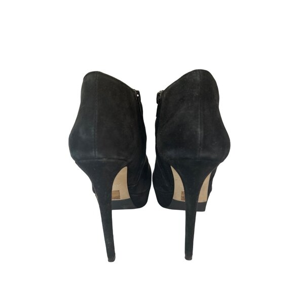 Aldo Ankle Boots Booties Heels Women's Size 8.5 Black Faux Suede Zip Up - Picture 7 of 8